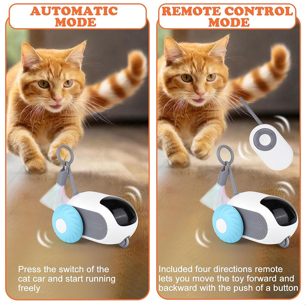 Thumbnail: Smart Cat Toy 2 Modes Automatic Moving Remote Controlled Toy Car for Cats Dogs I