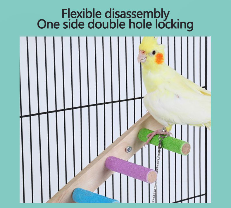 Thumbnail: 4/6/8 Step Bird Climbing Ladder Parrot Toy Ladder Bird Interaction Fun Climbing 