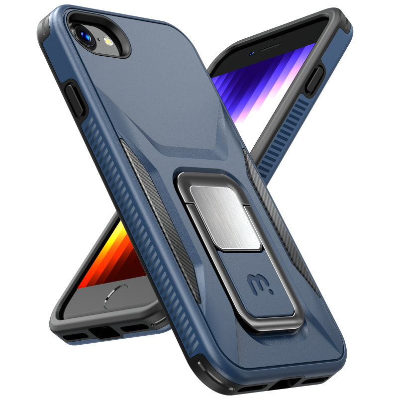 Thumbnail: iPhone 7/8/SE(2020/2022) - Blue Rugged Case with Kickstand