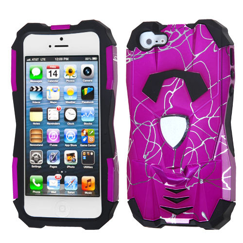 Apple iPhone 5, Hybrid Protector Cover - Purple