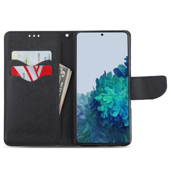 Thumbnail: Samsung Galaxy S21 (6.3), Liner MyJacket Wallet Crossgrain Series - Black