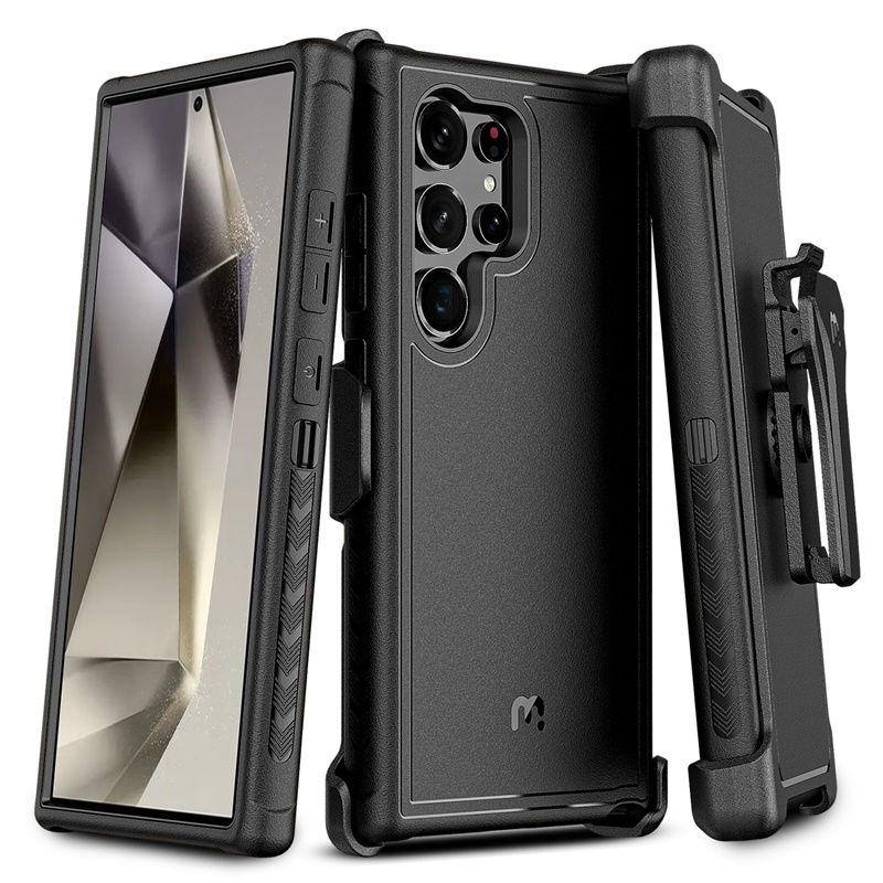 Thumbnail: Galaxy S24 Ultra - Pro Antimicrobial Maverick Series Case with Holster