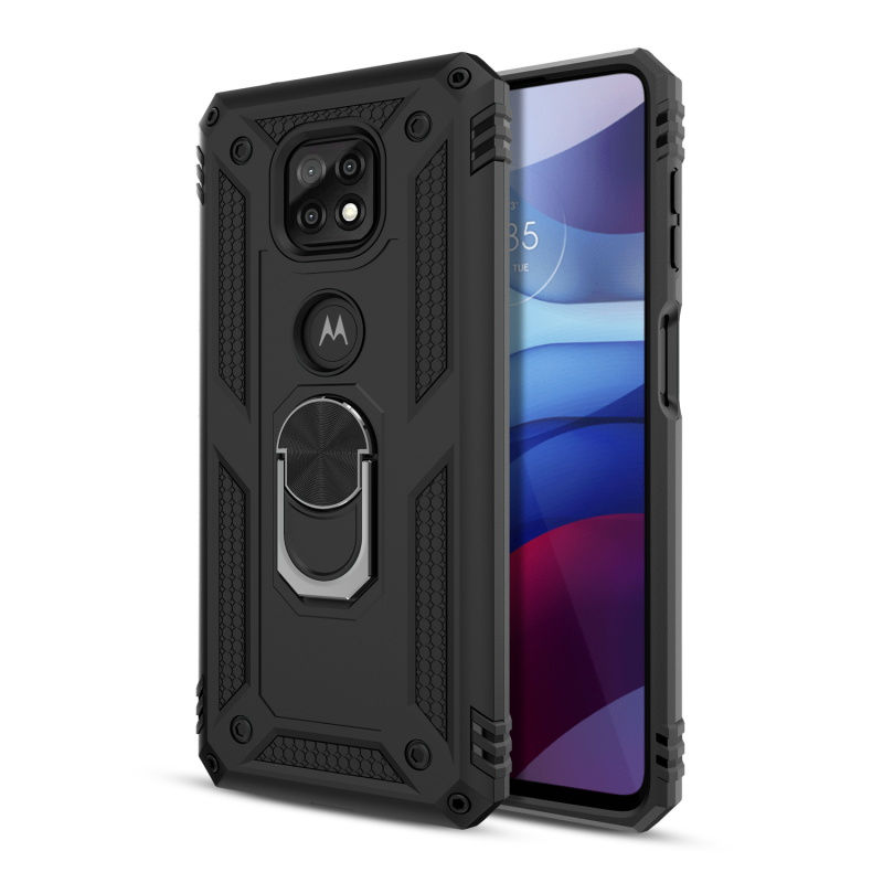 Motorola Moto G Power (2021), Anti-Drop Hybrid Protector Case - Black