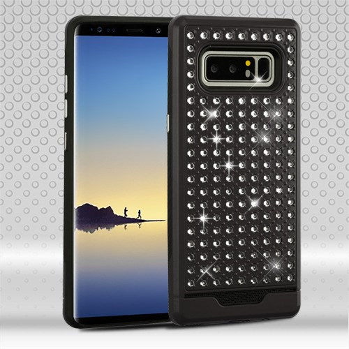 Samsung Galaxy Note 8, Diamante FullStar Protector Cover - Black