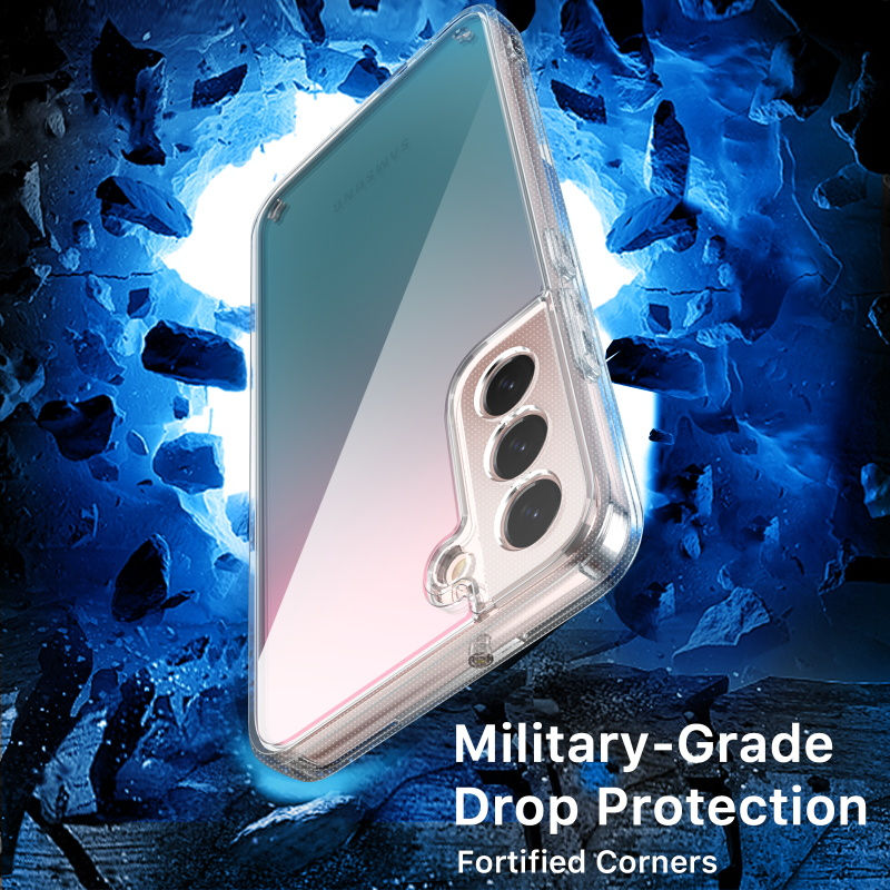 MyBat Pro Radiant Series ombre gradient Gummy Case for Samsung Galaxy S22 - Pink to Sky Blue Gradient