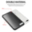 Apple iPhone 8 Plus, Frost Hybrid Protector Cover - Smoke Frosted / Black