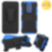 LG Stylo 5, Advanced Armor Stand Protector Cover Combo - Blue / Black