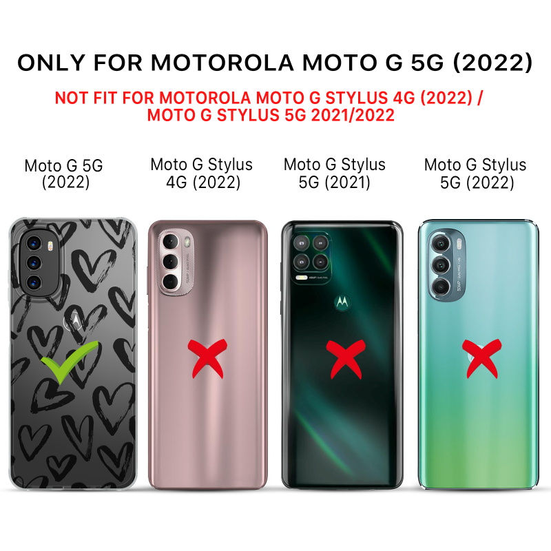 Thumbnail: MyBat Pro Mood Series Case for Motorola Moto G 5G (2022) - Black Hearts