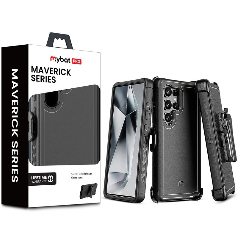 Thumbnail: MyBat Pro Maverick Series Case w/ Holster for Samsung Galaxy S25 Ultra - Black