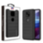 Motorola Moto G Power (2021), Fusion Protector Case - Black Dots Textured/Black