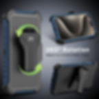 Thumbnail: MyBat Pro Maverick Series MagSafe Case w/ Holster and Tempered Glass for Apple iPhone 15 Pro Max - Blue
