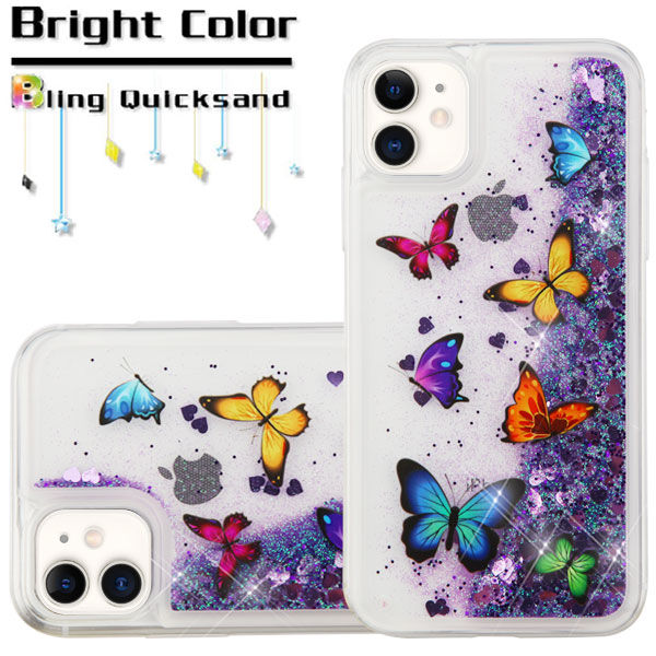 Thumbnail: MyBat Glitter Hybrid Protector Cover for Apple iPhone 11 - Butterfly Dancing & P