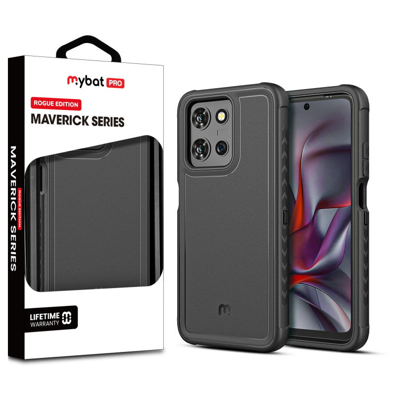 Thumbnail: MyBat Pro Maverick Series Rogue Edition Case for Motorola Moto G 5G (2025) - Black
