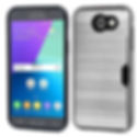 Samsung Galaxy J3, Hybrid Protector Cover(with Card Wallet) - Silver