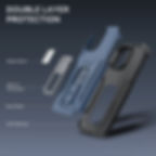 Apple iPhone 14 Pro (6.1) - Blue / Black - Pro Antimicrobial Stealth Series