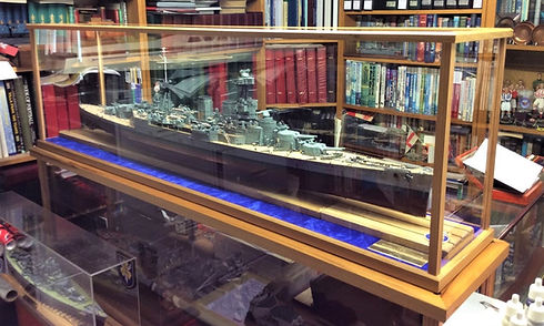 Large Tulipwood Display Case for Model Ship | Display Case It