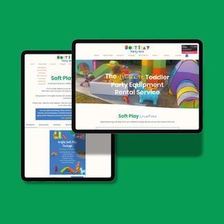 Soft Play Party Hire branding and website design