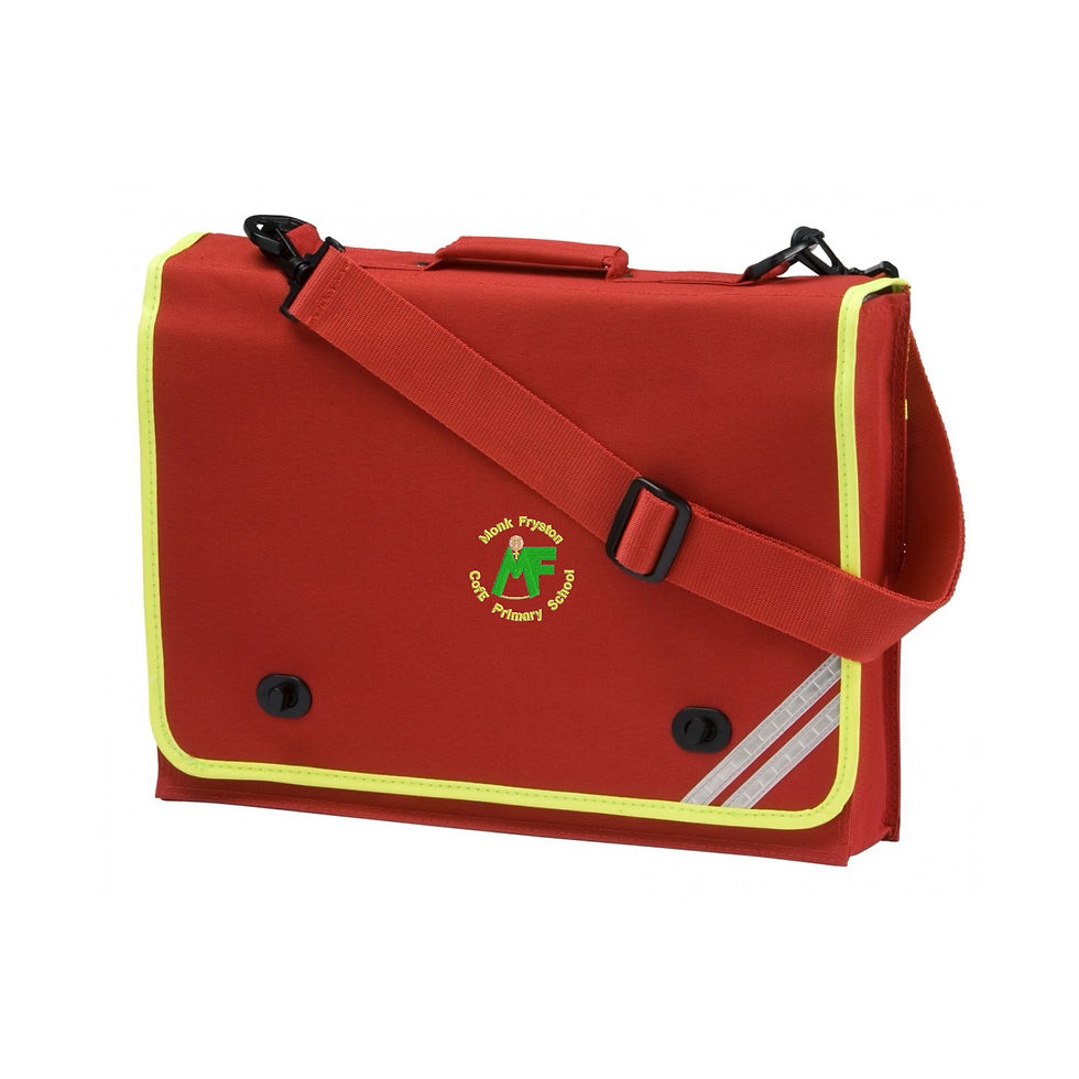 Red Book Bag Monk Fryston Primary School Uniform