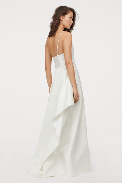 long satin dress bride bridal wear h&m