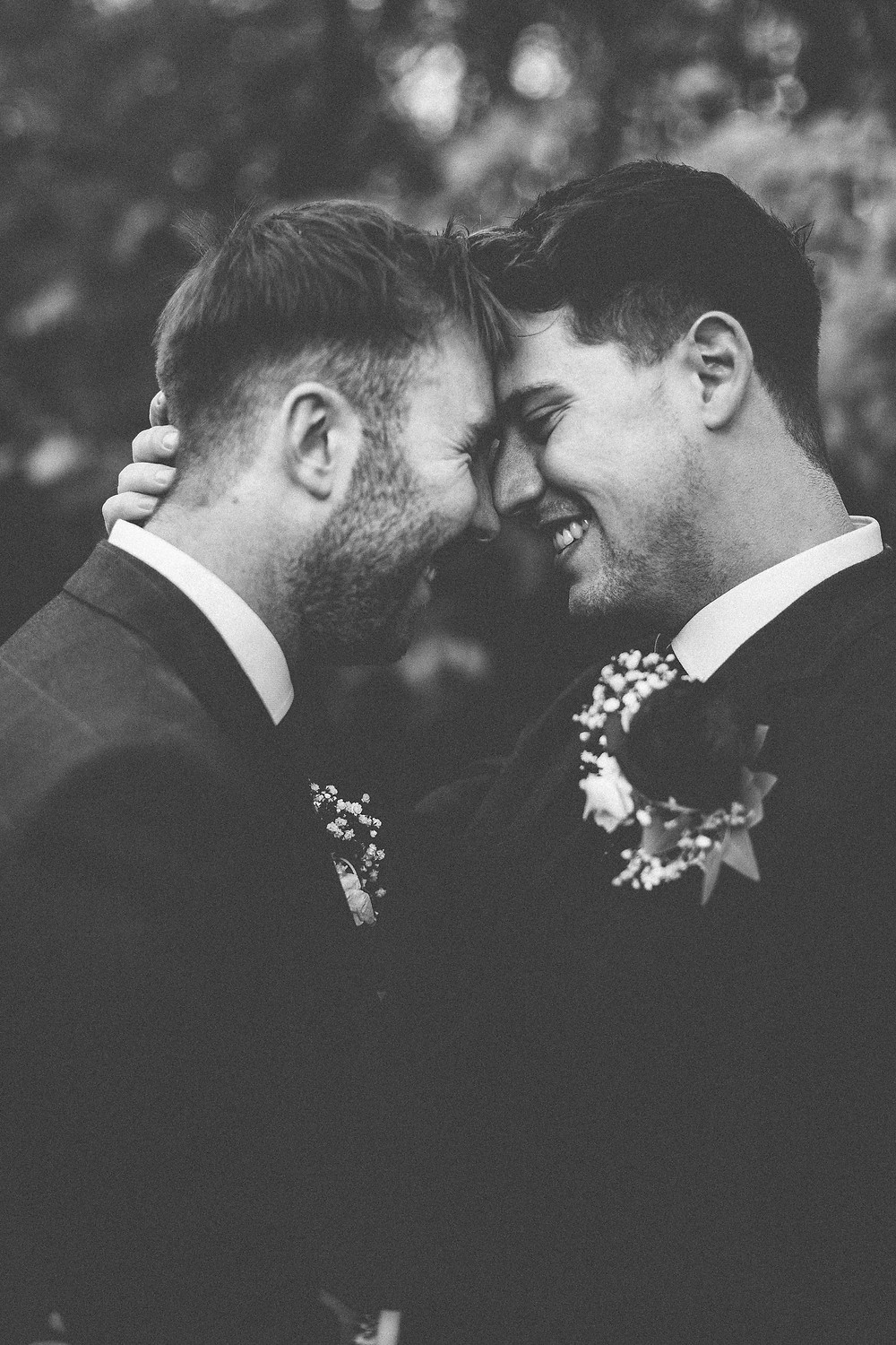 Groom and groom gay wedding lgbtq lovestruck photo