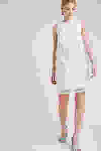 embroidered lace shift dress Anthropologie wedding bridal