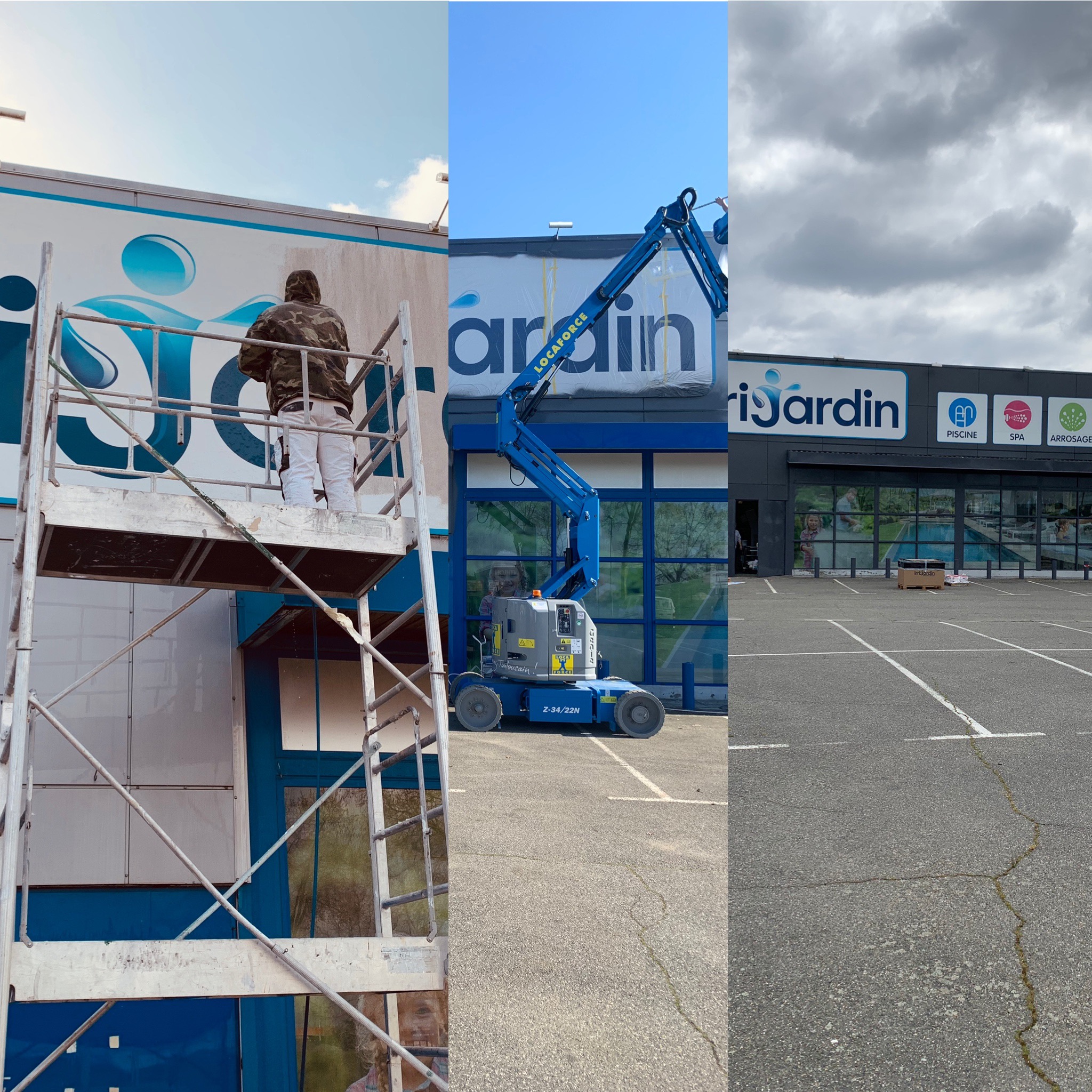 Chantier bardage irrijardin Saint Alban