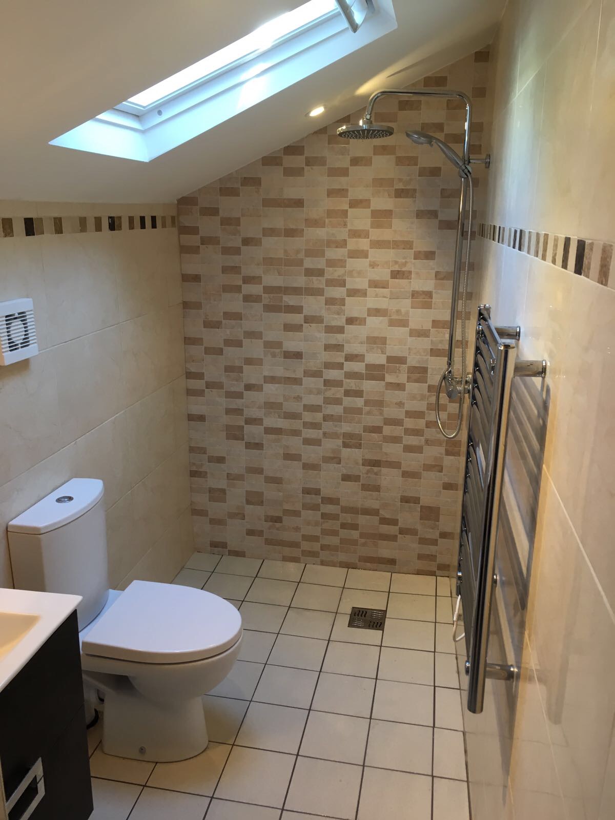 Property Repair Guys 365 Wet room bathroom complete with tiling and facilities