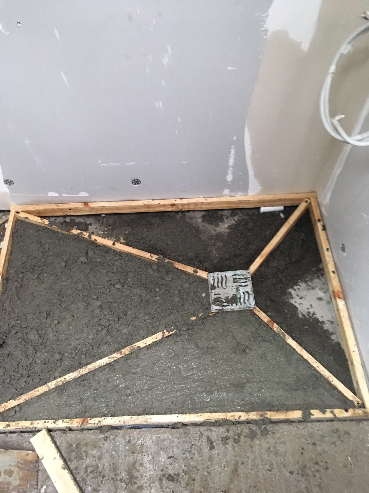 Property Repair Guys 365 wet room bathroom concrete moulding for intake drain shower