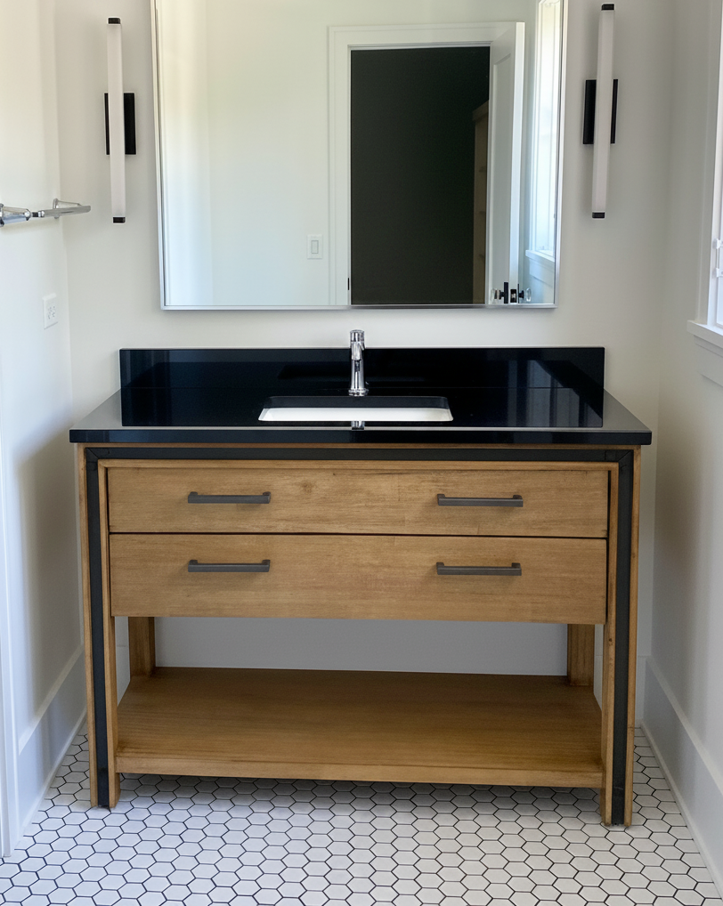 custom bathroom, plumbing install