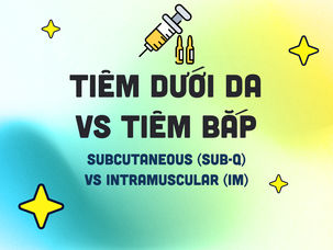 TIÊM DƯỚI DA VS TIÊM BẮP - Subcutaneous (Sub-Q) vs Intramuscular (IM)