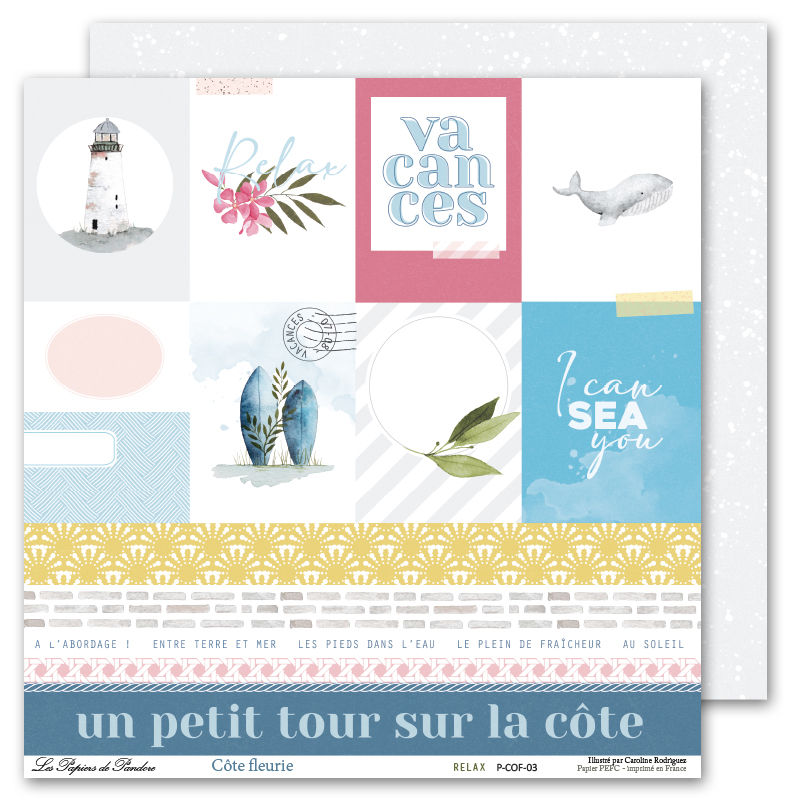 Miniature : Collection papiers - Côte fleurie - LES PAPIERS DE PANDORE