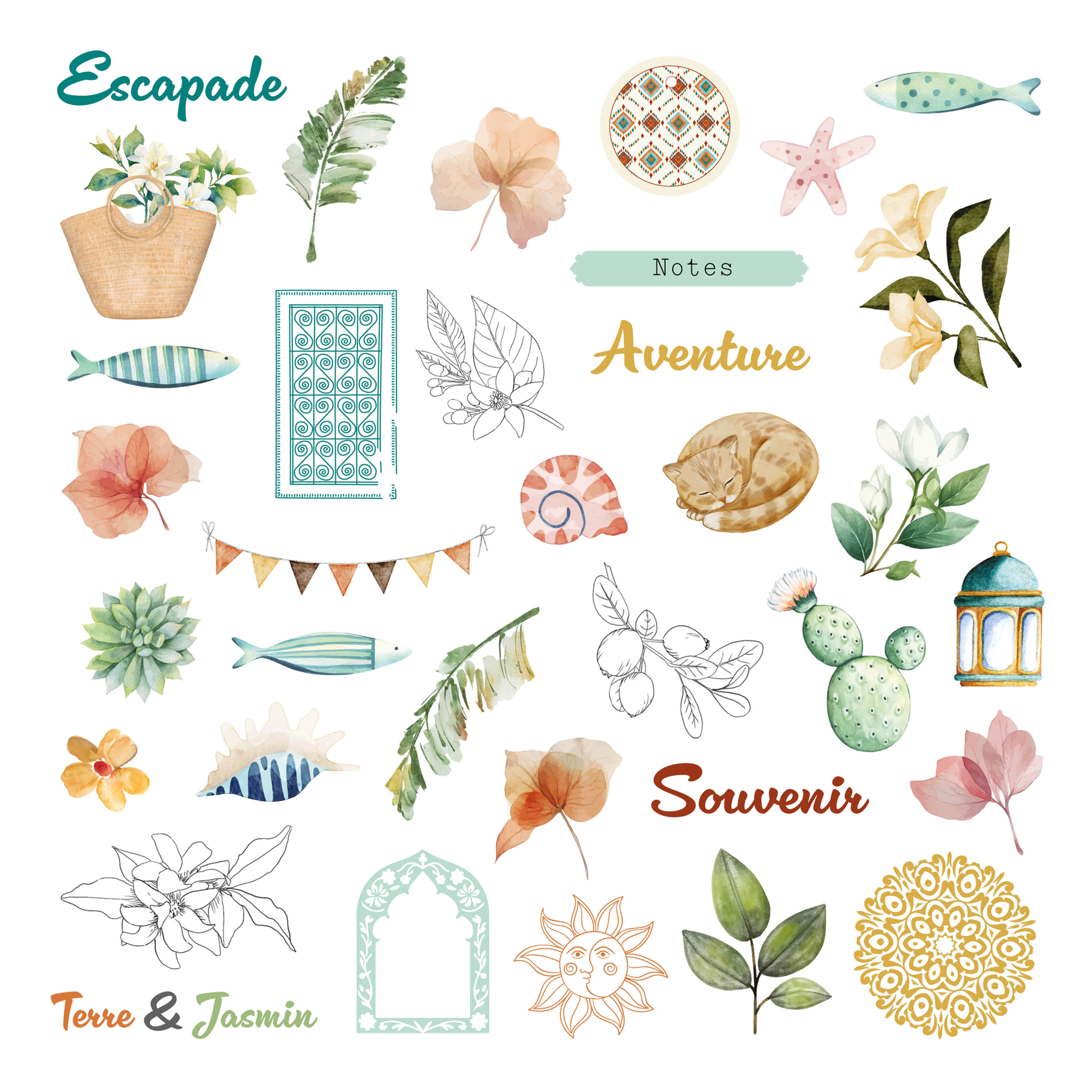 Dies cuts calque LES ATELIERS DE KARINE- Terre & Jasmin