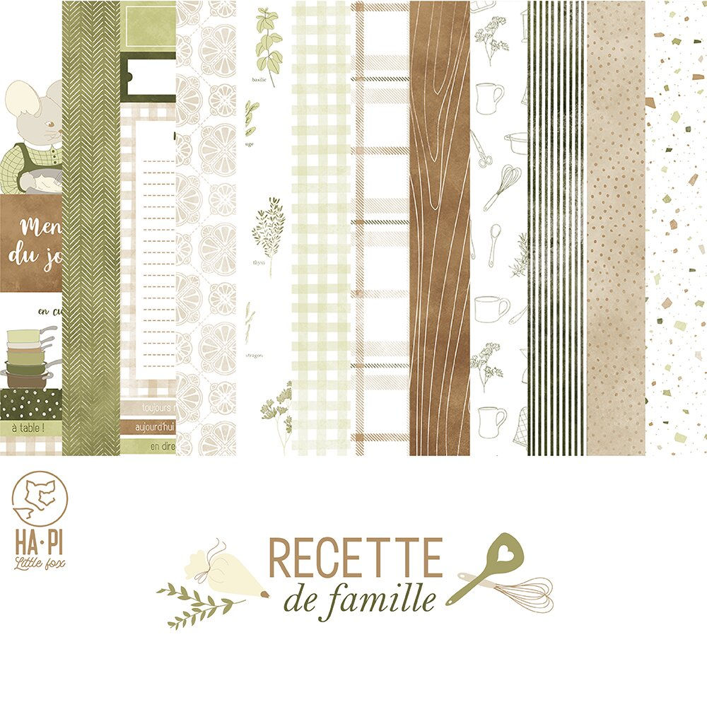 Collection papiers HA.PI LITTLE FOX Recette de famille
