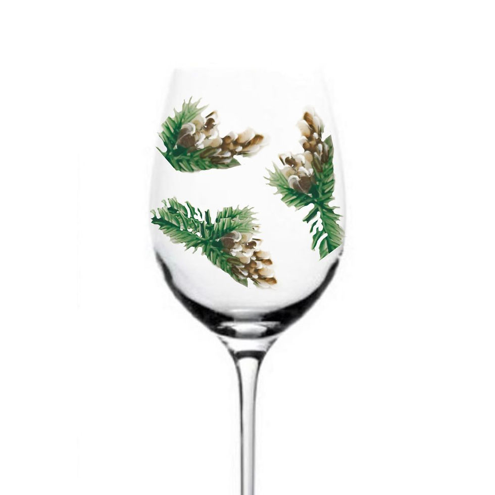 Miniaturbild: Nature in Christmas wine goblets