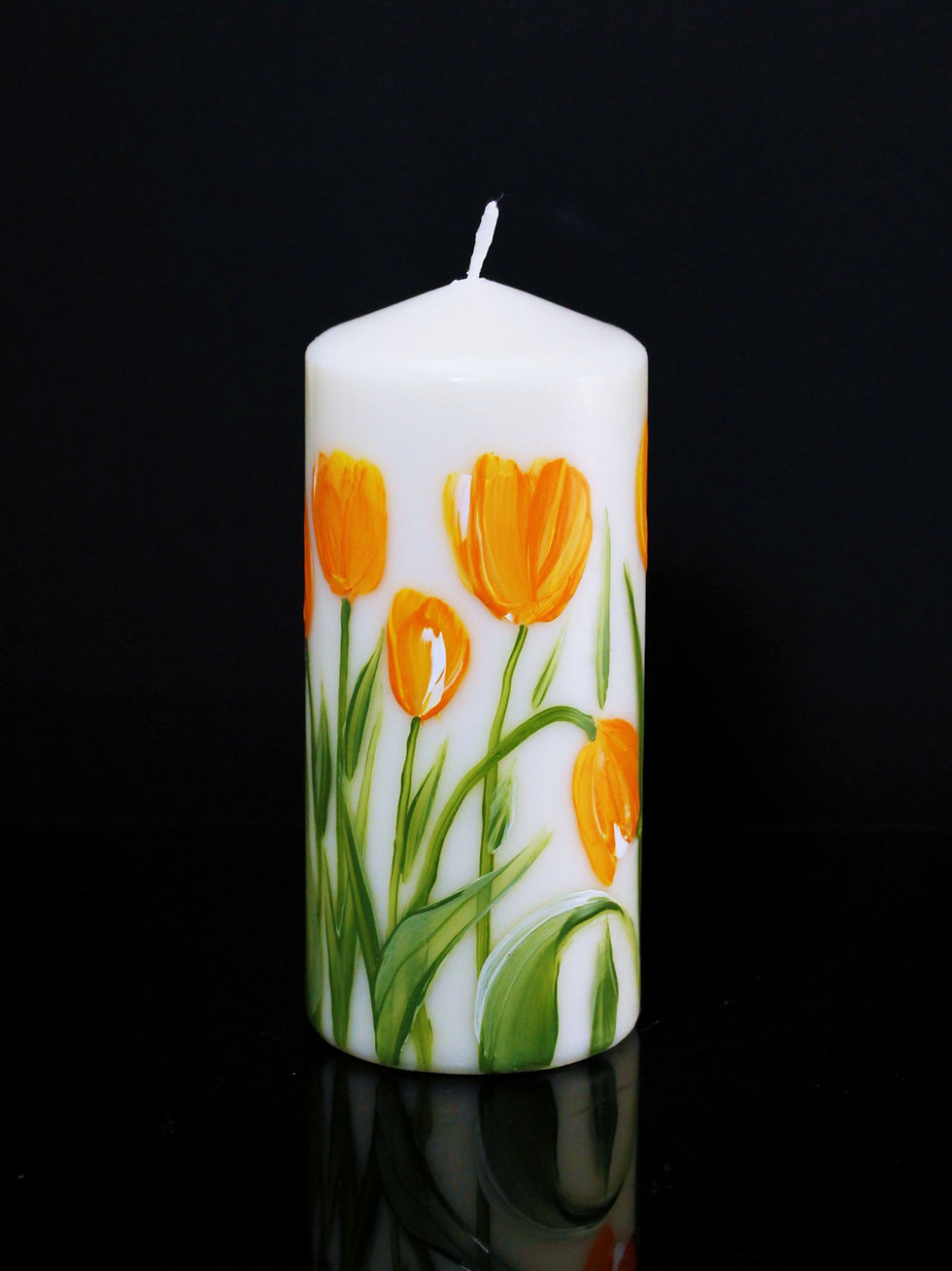 painted Tulip Candles