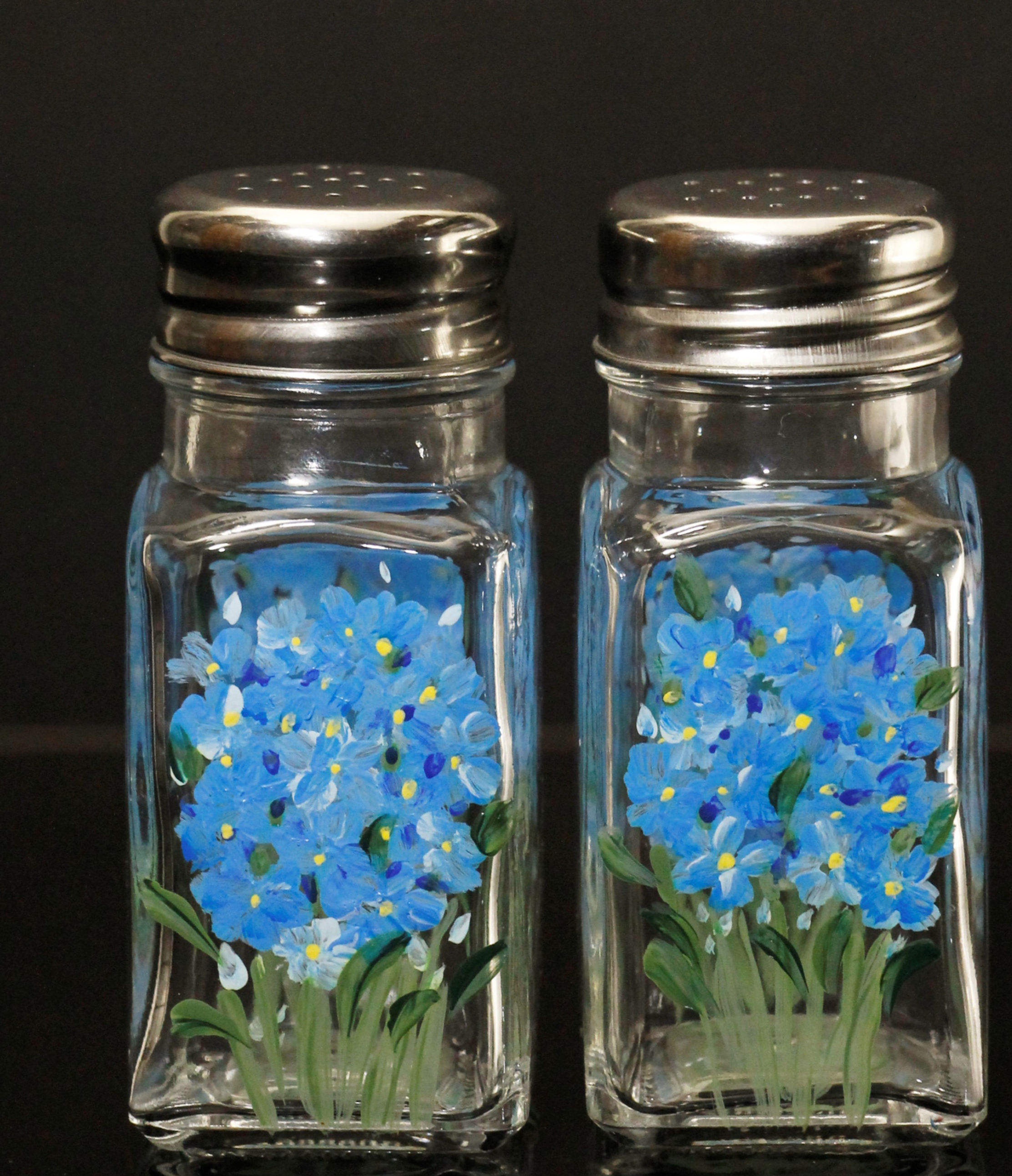 Forget Me Not Salt and Pepper shakers,