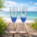 beach wedding glasses