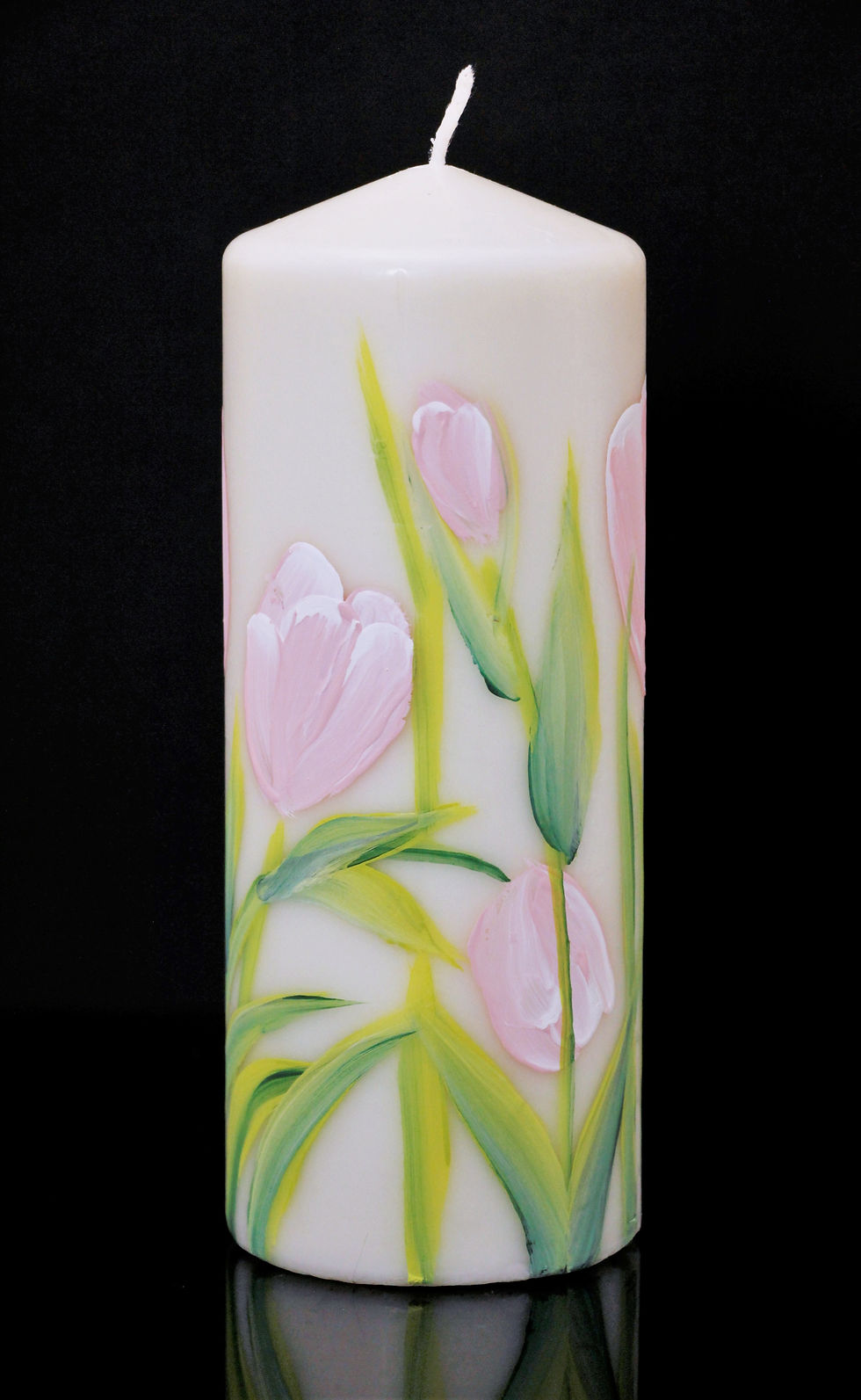 Miniaturbild: painted tulip pillar candles