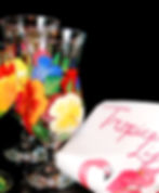 Hibiscus, Painted Hurricane glasses