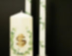 Unity Candles with Monogram painted on
