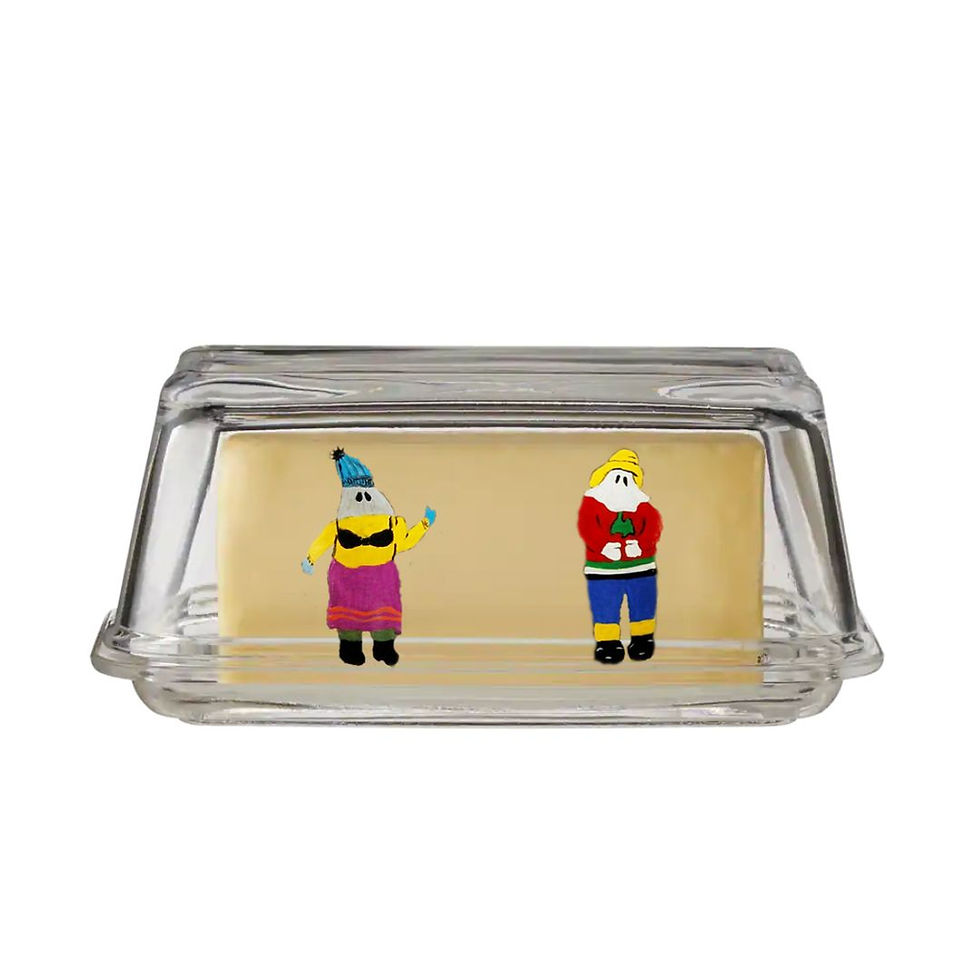الصورة المصغرة: Mummers Painted butter dish