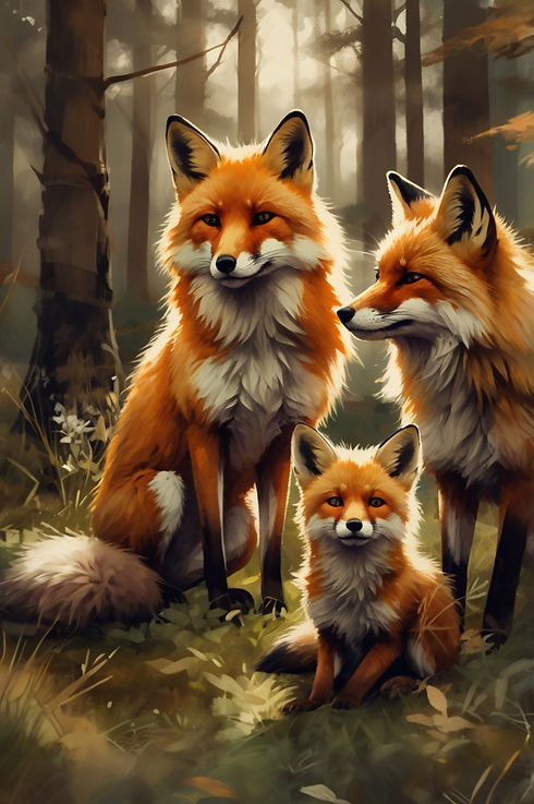 Leonardo_Vision_XL_Two_adult_foxes_and_a_baby_fox_happy_togeth_3.jpg