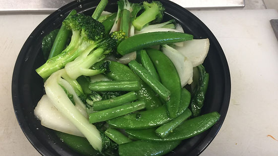 green vegetables stir-fried
