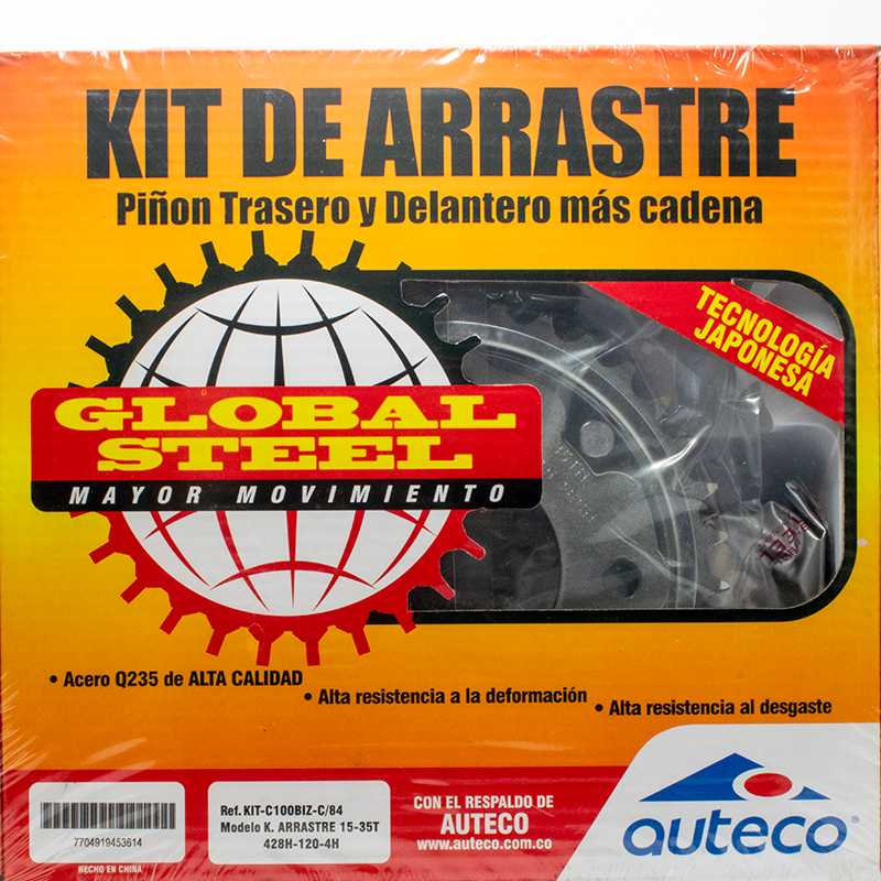 KIT ARRASTRE C100 BIZ - WAVE2 GLOBAL STEELL