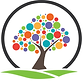 Happy Hall Logo - Tree with colorful circles as leaves