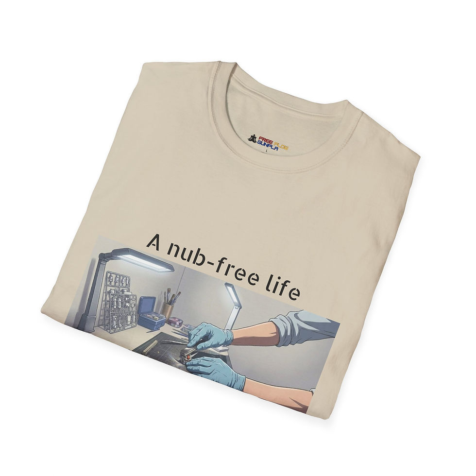 Thumbnail: Scale Modeling — "A nub-free life is a happy life." Graphic Tee