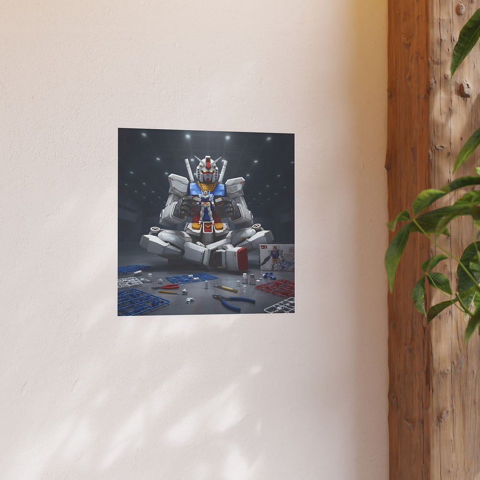 Thumbnail: Poster - Gundam Building a Gunpla Model Fan Art Poster