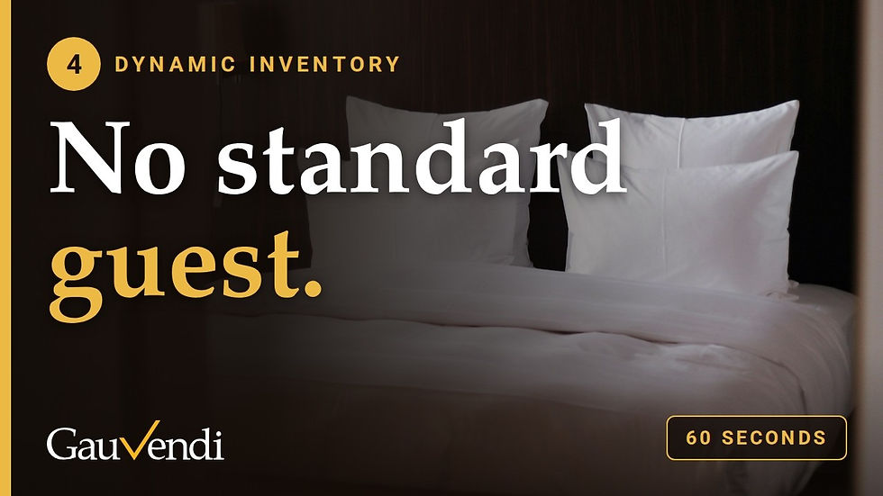 There is no standard guest. Why show everyone the same categories?