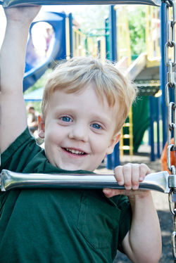 Child playing in the park