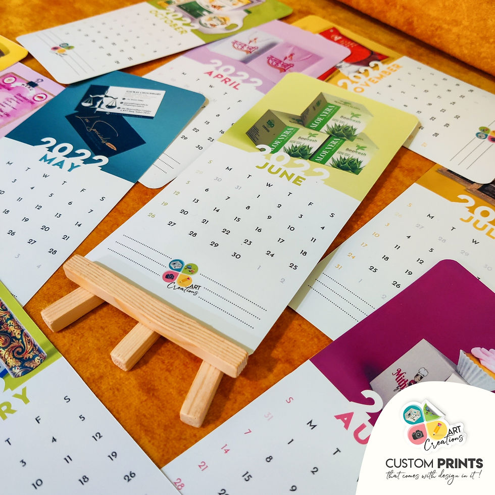 Thumbnail: Custom Desk Calender with Mini Wooden Easel
